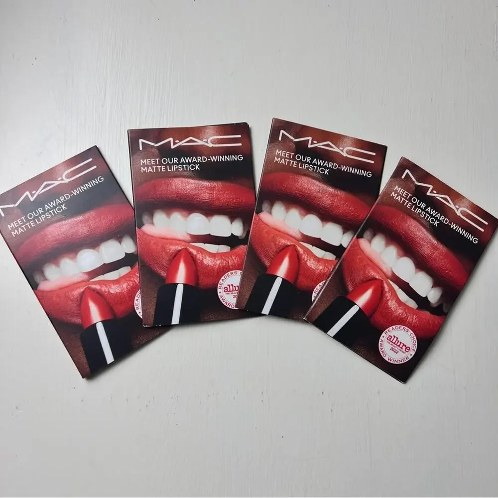 Mac Cosmetics Lipstick  Three Colors Velvet Teddy, Chili, and Marakesh Sample